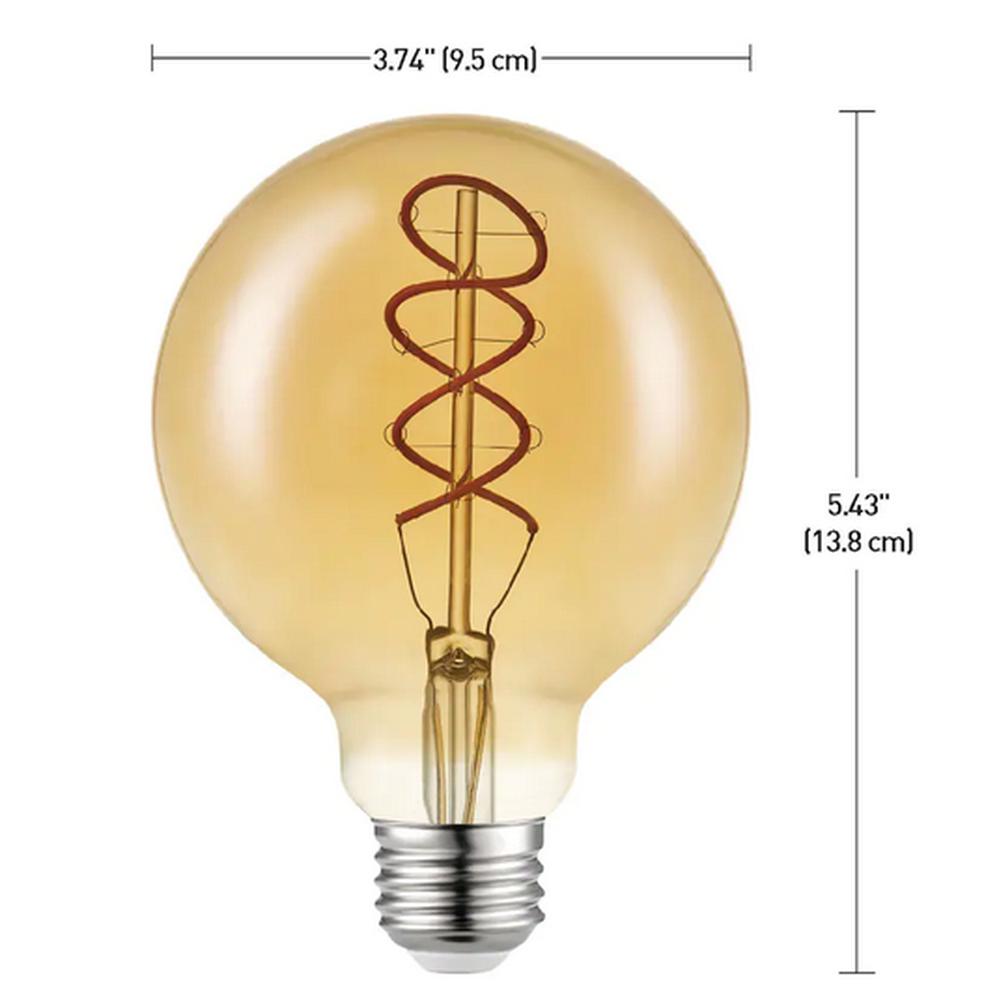 Ampoule DEL Vintage G30 6.5W Verre ambré