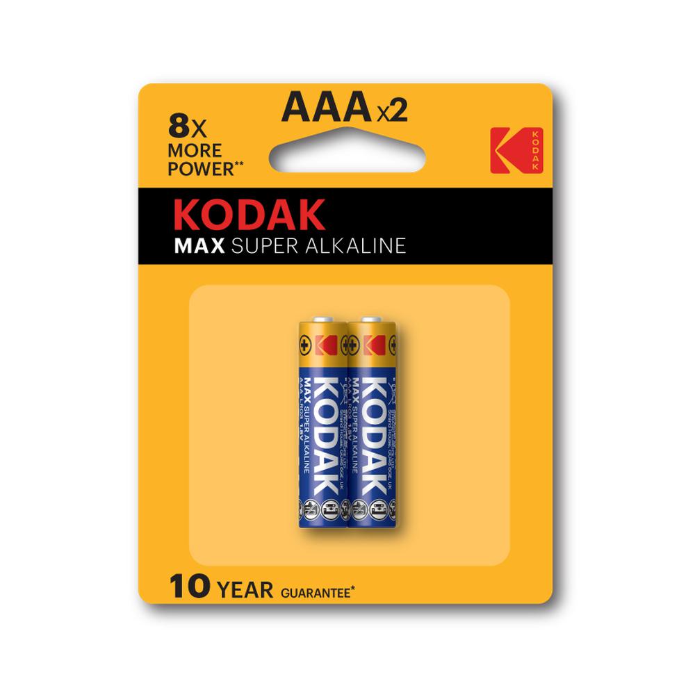 Piles Alcalines AAA Kodak Max Super - 2/pqt