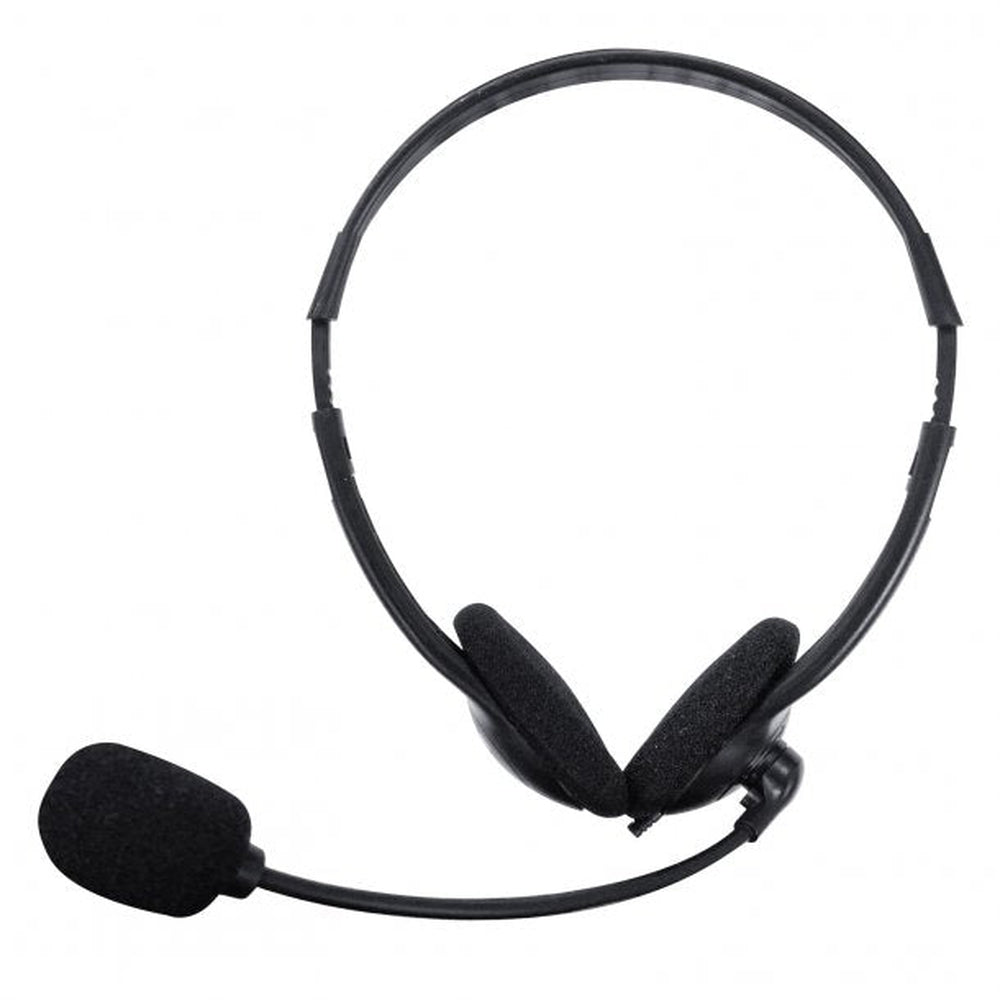 Casque d'écoute stéréo avec connexion USB & microphone sur perche